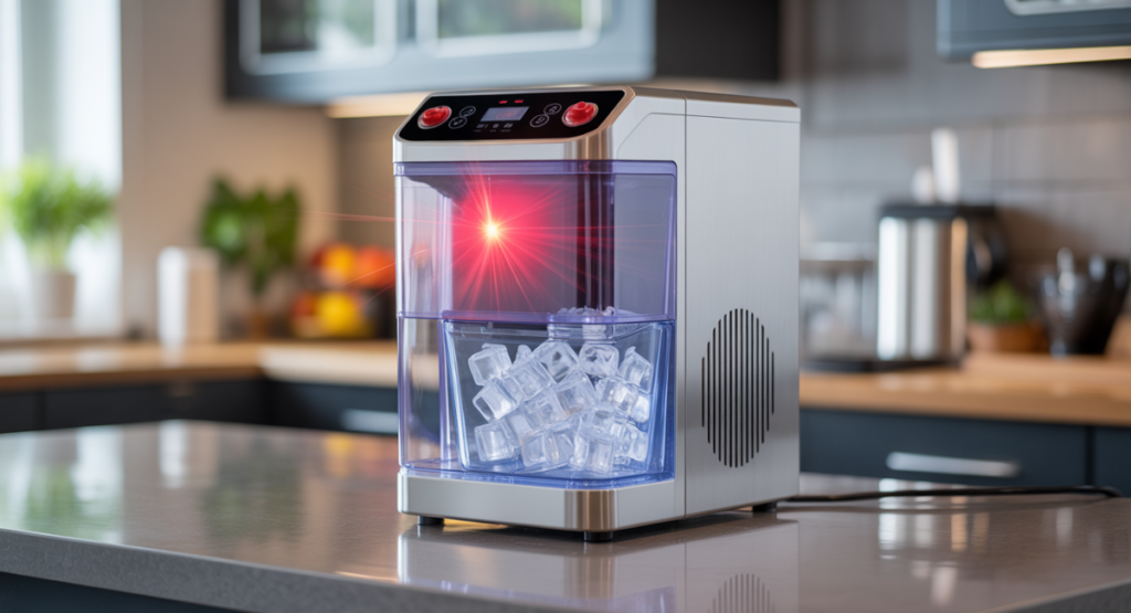 ice maker red light flashing
