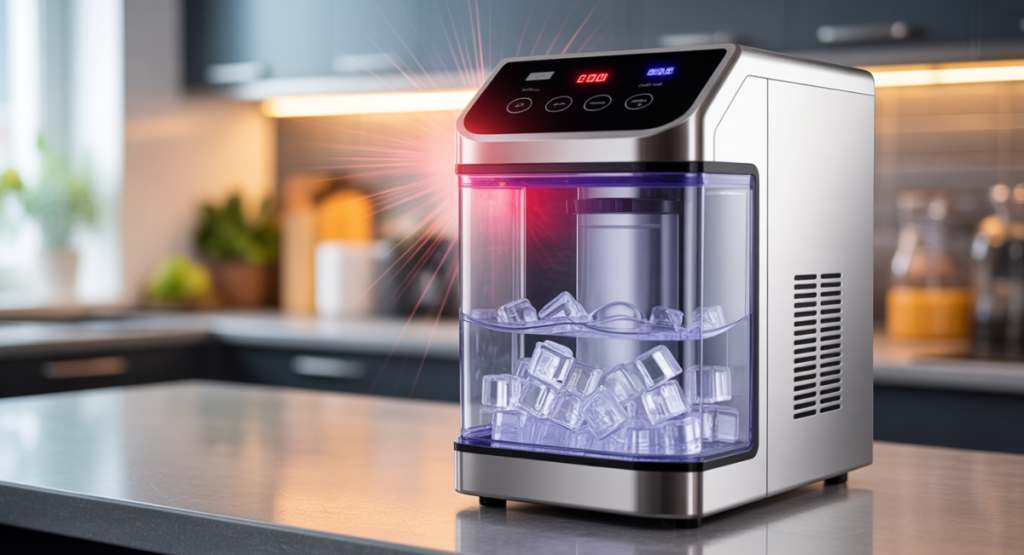 ice maker red light flashing