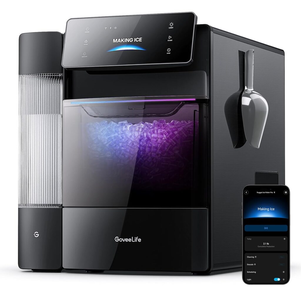 GoveeLife Smart Nugget Ice Maker Pro - best countertop ice maker with self-cleaning for 2026