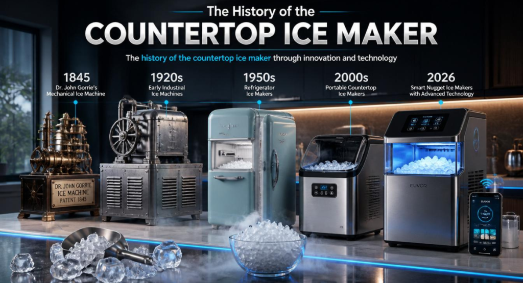 history of the countertop ice maker