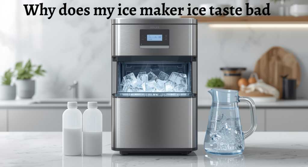 why does my ice maker ice taste bad
