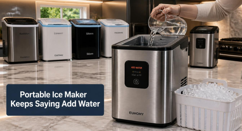 Portable Ice Maker Keeps Saying Add Water 