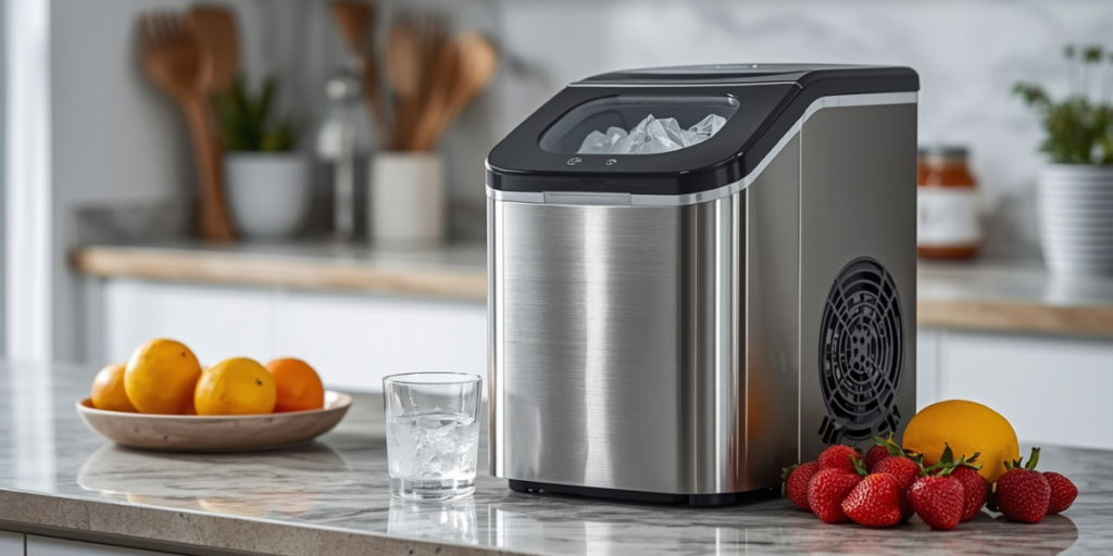 Countertop Ice Maker with Water Line for Home 