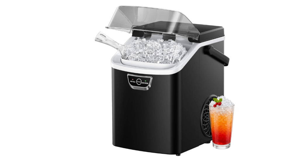 EUHOMY nugget ice maker producing chewable sonic ice for dorm room drinks