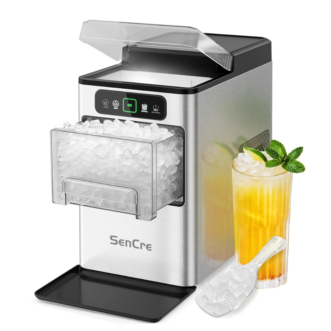 Nugget Ice Maker 40lbs/Day Countertop Ice Makers Chewable Pellet Ice