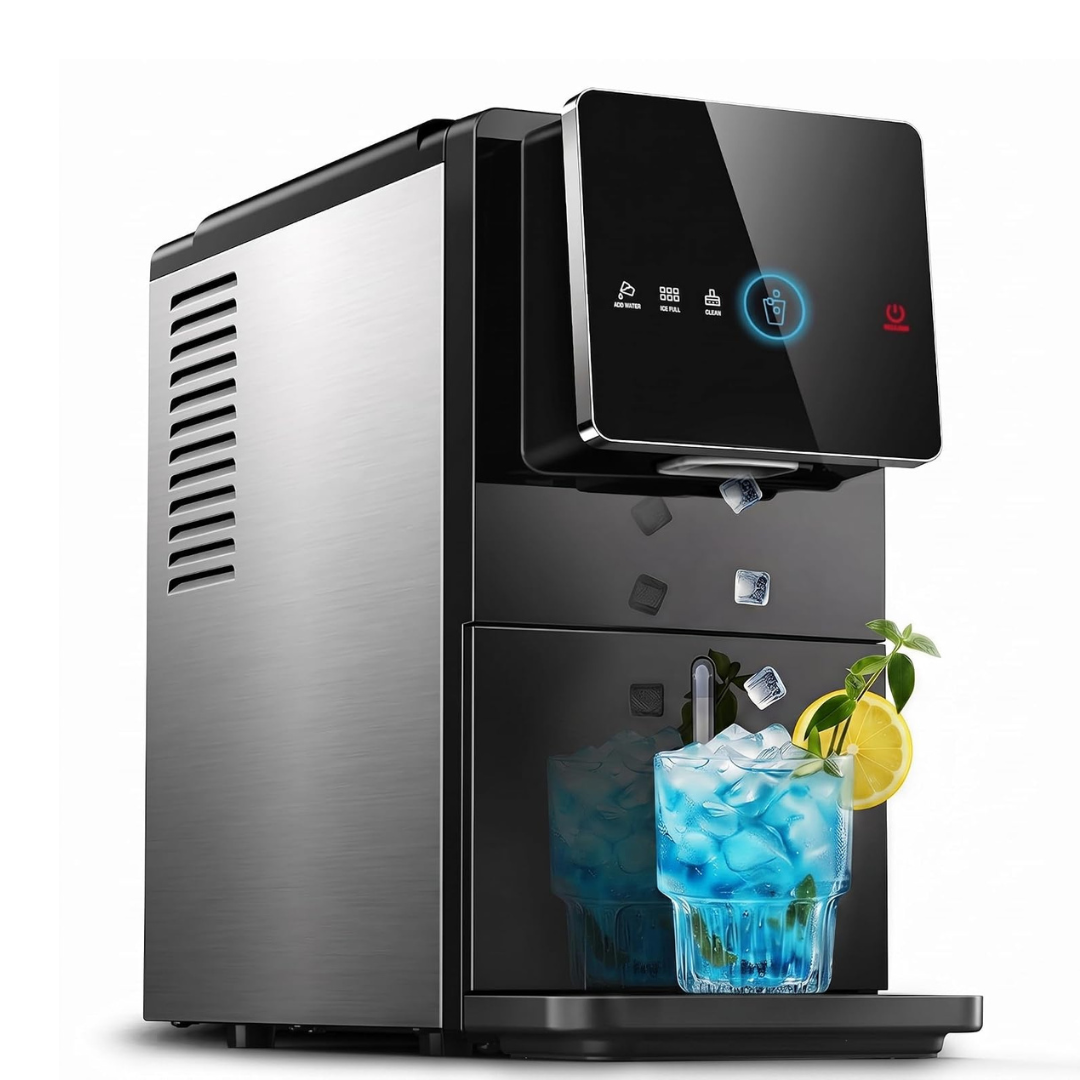 Silonn Nugget Ice Maker Countertop, Auto Drop Ice, Self Cleaning Ice Machine, 40 lbs/24H Soft Chewable Ice, Self Dispensing Nugget Ice Maker for Home, Kitchen and Party