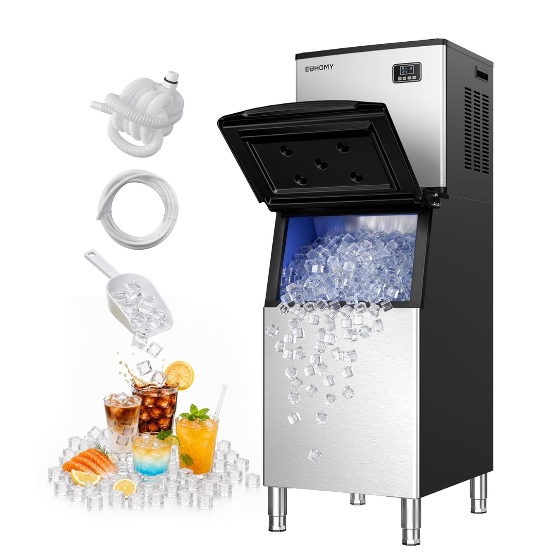 EUHOMY Commercial Ice Maker Machine 400Lbs24H,ETL Approval, Industrial Ice Machine