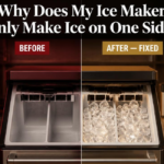 why does my ice maker only make ice on one side
