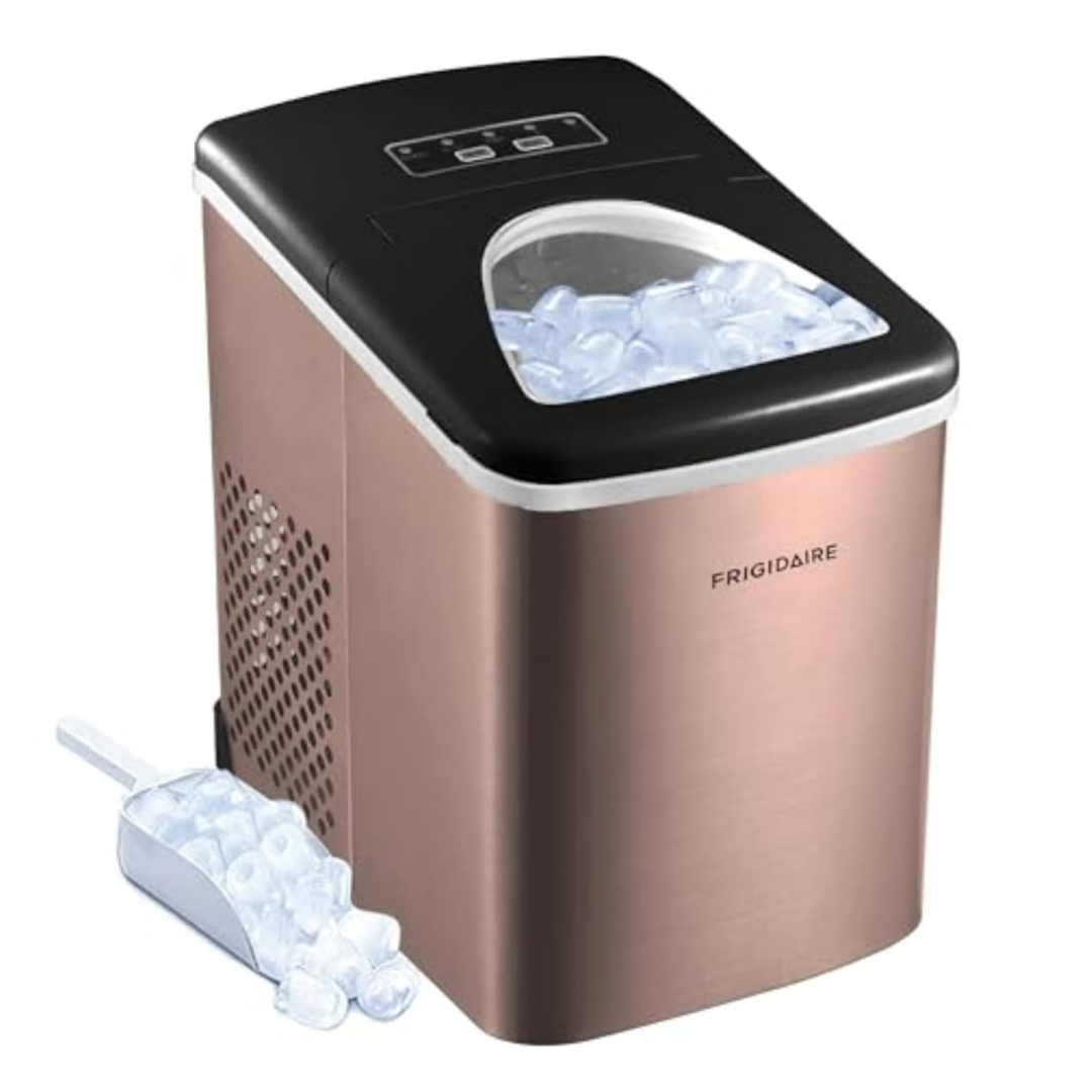 1. Frigidaire EFIC117-SSCOPPER-COM Stainless Steel Ice Maker, 26lb per Day, Copper Stainless