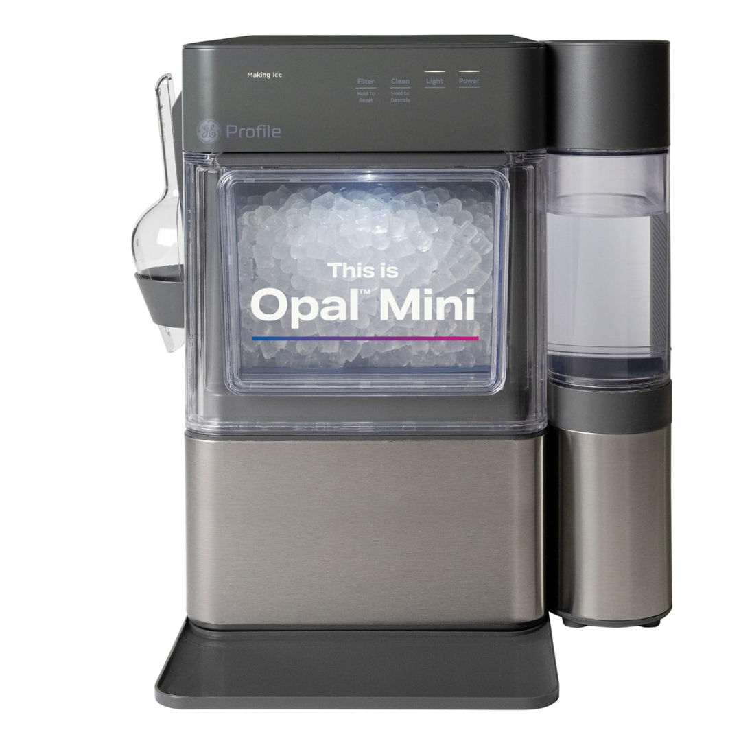 2. GE Profile Opal MINI PRO Nugget Ice Maker wSide Tank, Portable Countertop Pebble Ice Machine, 36 lbsDay, Top Fill, 6 Pack Descaler & Scoop, Stainless Steel