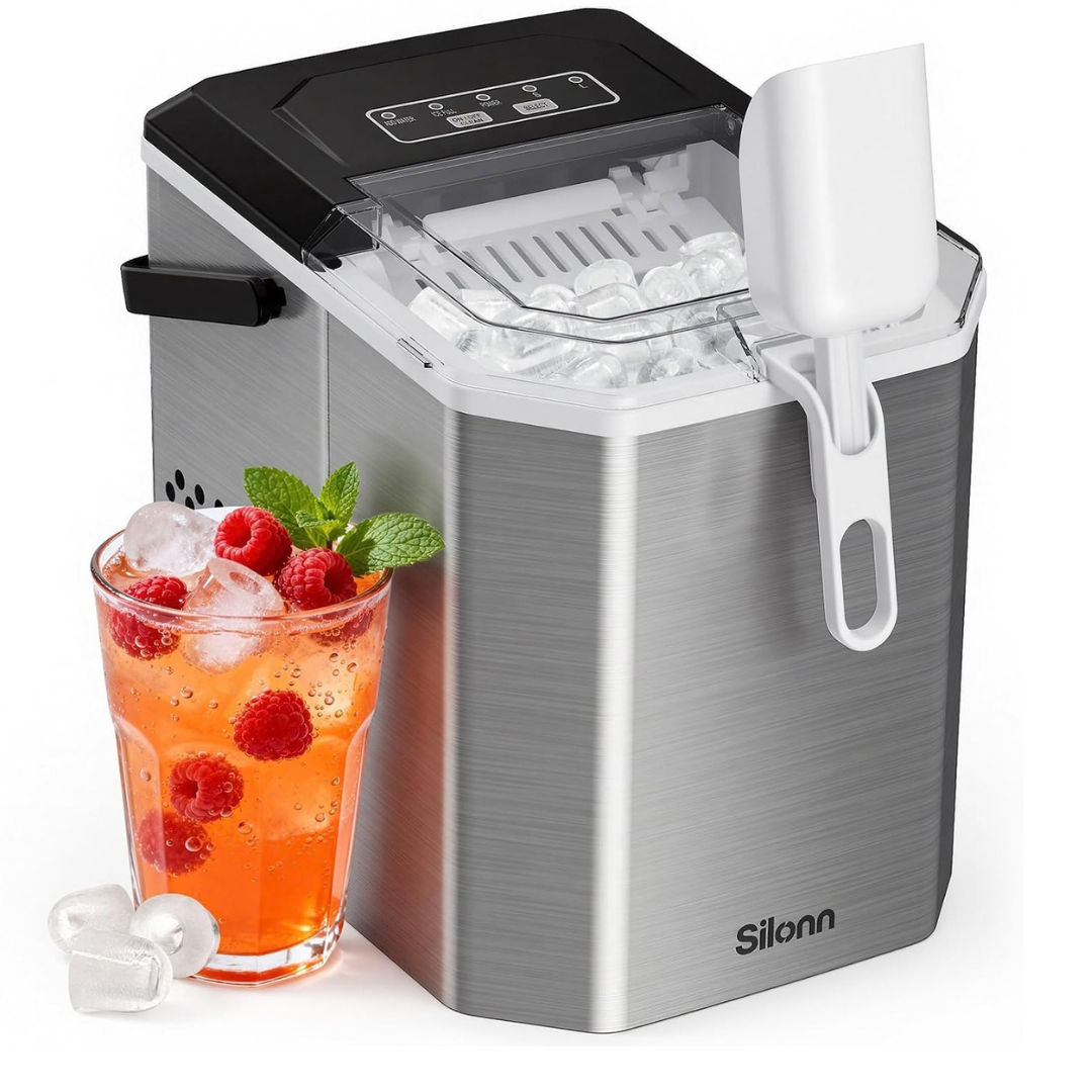 3.Best Quiet Stainless Steel Ice Maker