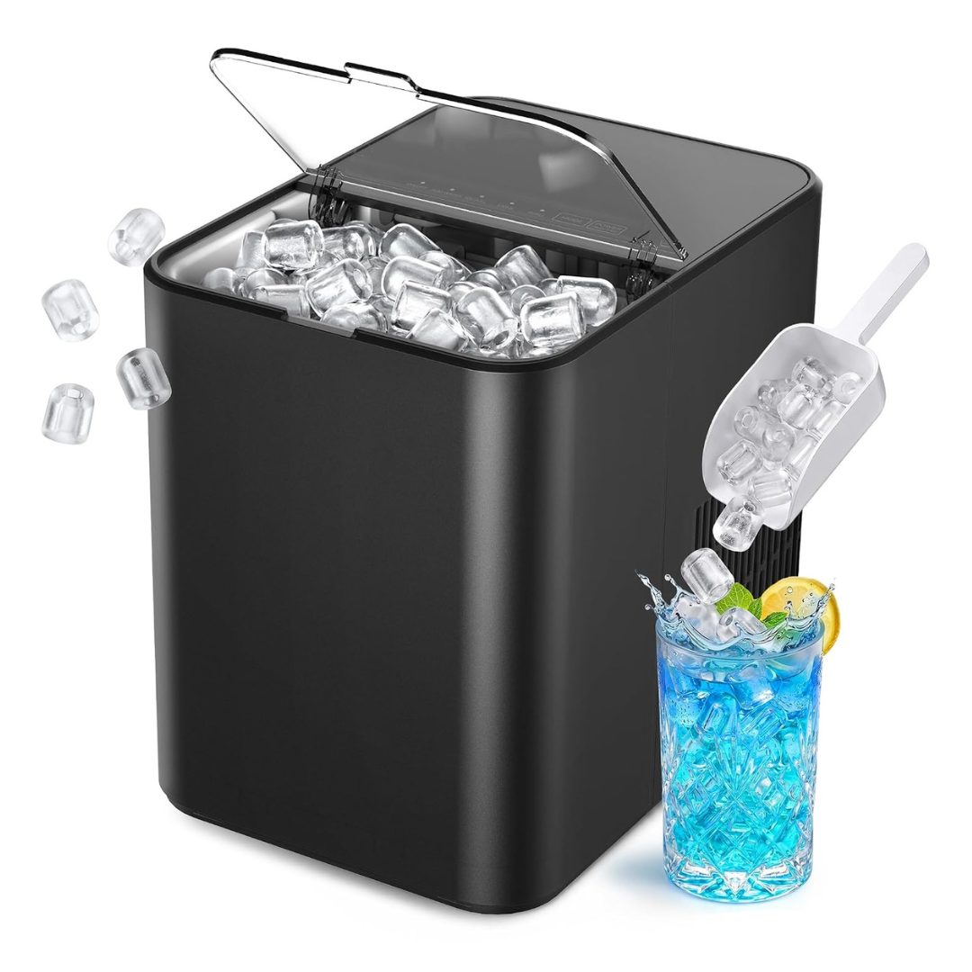 4. Countertop Ice Maker, 26.5 lbsDay, 8 Bullet Cubes in 6 Mins