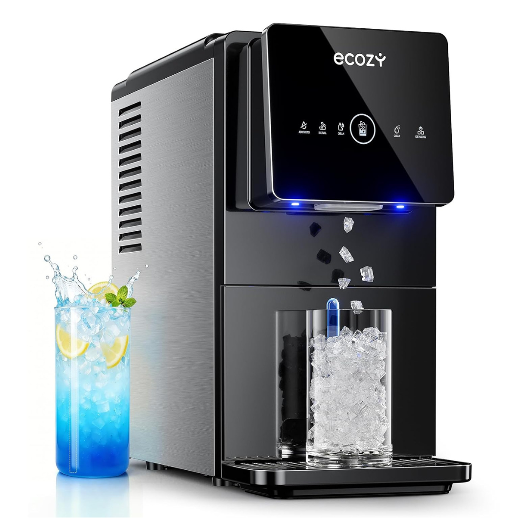 7. ecozy Nugget Ice Makers Countertop Dispenser, 40lbs Per Day, Touch-Free Ice