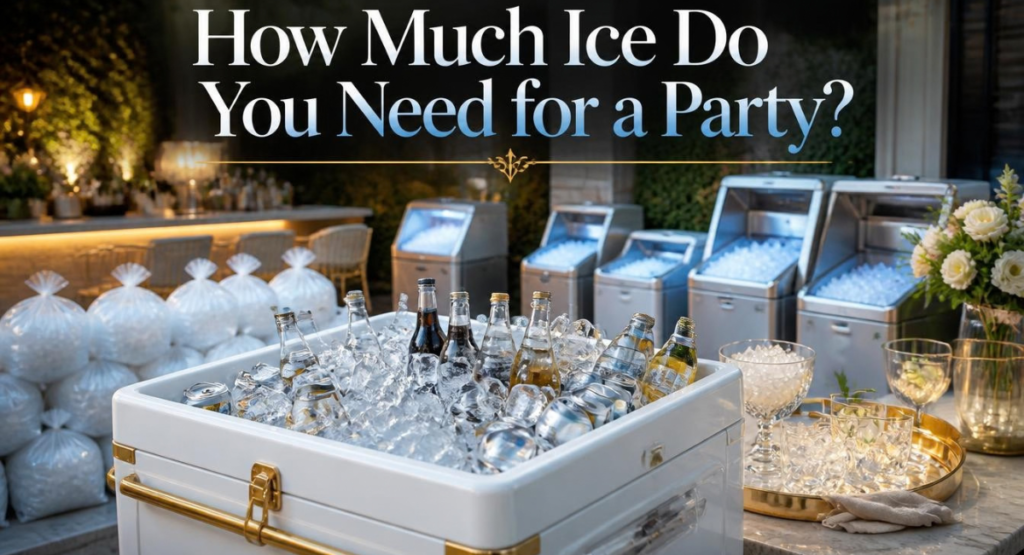 How much ice do you need for a party of 50 guests