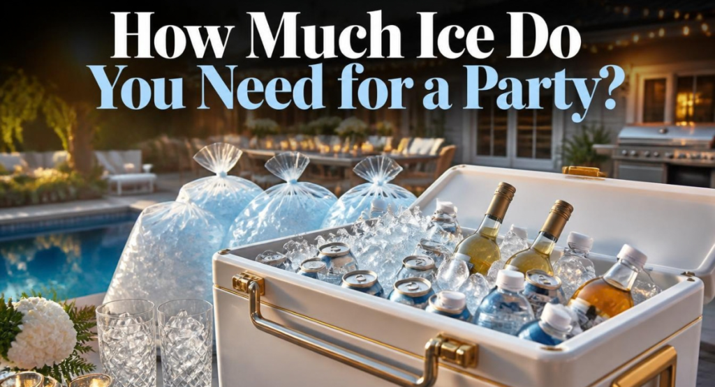 How much ice do you need for a party with ice bags and cold drinks