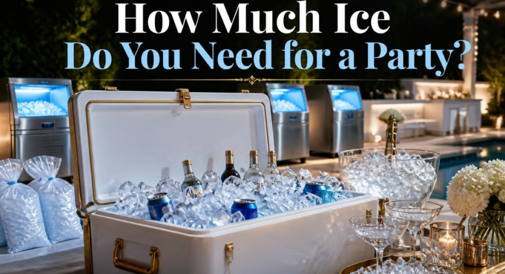 How much ice do you need for a party with a cooler full of drinks