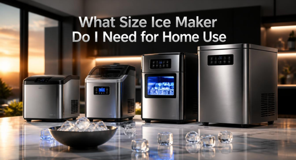 What size ice maker do I need for home use — luxury kitchen with multiple ice makers