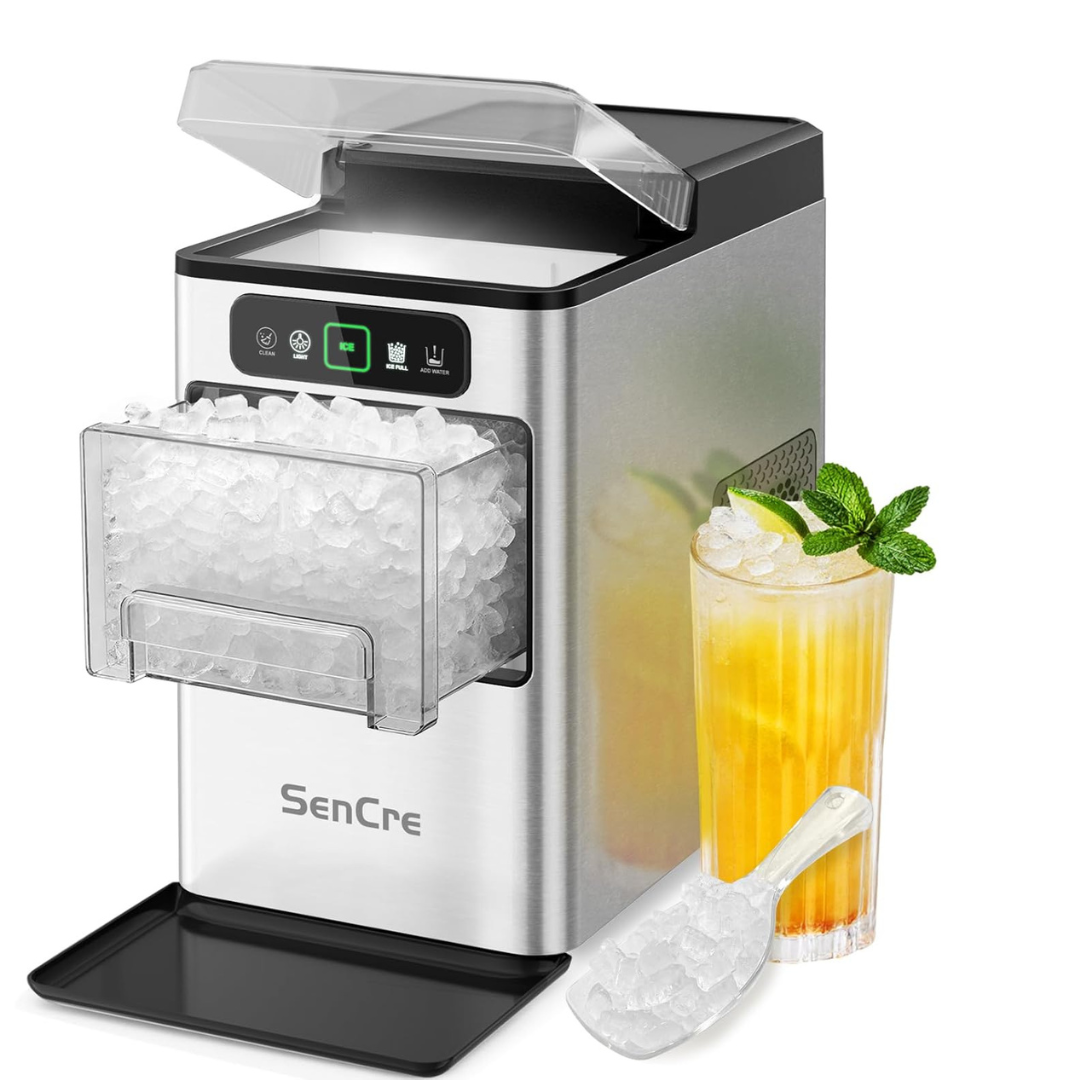 Nugget Ice Maker 40lbsDay Countertop Ice Makers Chewable Pellet Ice